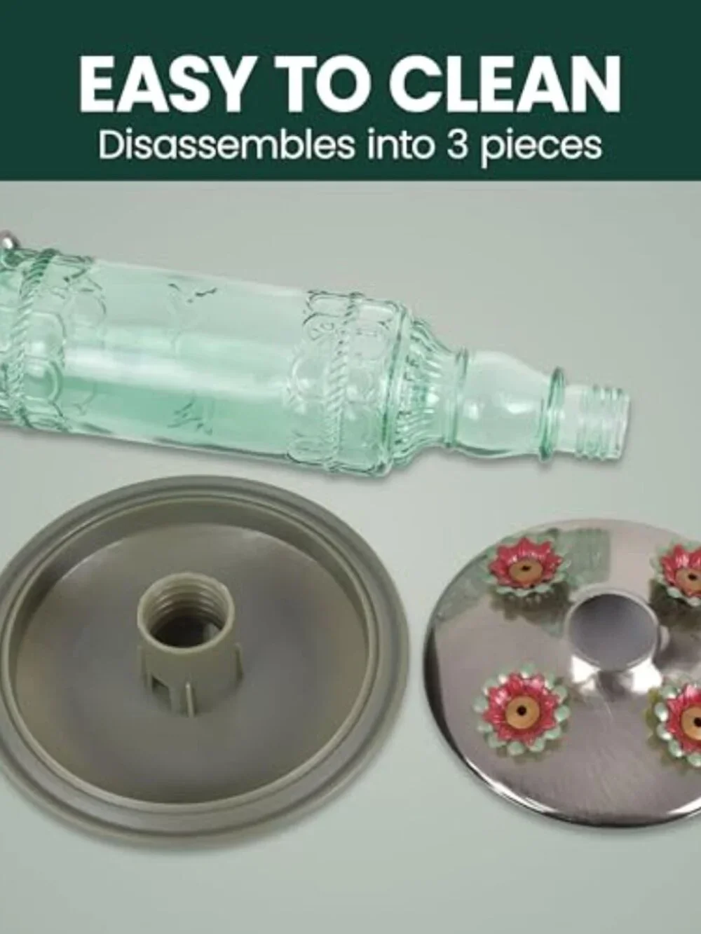 New Glass Bottle Hummingbird Feeder - Outdoor Garden Décor Humming bird Feeder